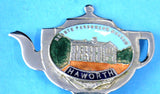 Haworth Tea Caddy Spoon 4 O'Clock Bowl Teapot Finial Home Of Brontes Souvenir 1940s - Antiques And Teacups - 2