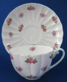 Shelley Cup And Saucer Rosebud Chintz Ludlow  Pale Green Trim - Antiques And Teacups - 3