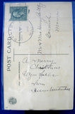 Antique Postcard Christmas Greeting 1922 Snow Scene Holly Poem Vintage Paper Ephemera