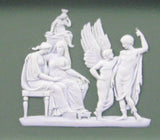 Wedgwood Green Jasperware Pen Tray Icarus Deadalus 1960s Spoon Tray - Antiques And Teacups - 2