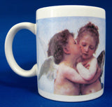 Kissing Angels Mug Fairies Ceramic Cute Cherubs Valentines Day Love Token Tea Coffee - Antiques And Teacups - 3