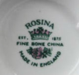 Rosina Cup and Saucer Burgundy Crocus Flowers Bone China 1960s - Antiques And Teacups - 3