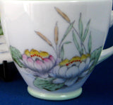 Water Lilies Cup And Saucer Hand Colored Royal Stafford 1950s - Antiques And Teacups - 4
