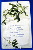 Antique Postcard Christmas German Poem 1911 Embossed Mistletoe