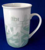 Starbucks Tea Design Mug Green And White Ceramic 1998 - Antiques And Teacups - 1