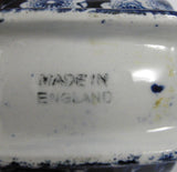 Blue Calico Ceramic Napkin Ring Burleigh England Blue Chintz 1970s - Antiques And Teacups - 4
