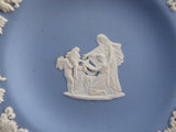 Wedgwood Blue Jasperware Pin Dish Round Cupid As Oracle 1970s Teabag Caddy