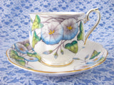 Royal Albert September Morning Glory Cup And Saucer Flower Of The Month 1940s - Antiques And Teacups - 4
