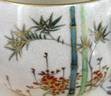 Cup And Saucer Satsuma Meji Period Kizan Bamboo Floral Lovely c. 1900 - Antiques And Teacups - 2