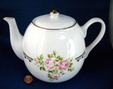 Shabby Chic Rachel Ashwell Treasures Teapot Pink Roses Gold Large - Antiques And Teacups - 2