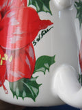 Christmas Mug Amaryllis Artist Signed Shao Wei Liu 1996 Potpourri Press - Antiques And Teacups - 4