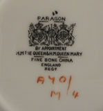 Cup And Saucer Paragon Queen Elizabeth II Wedding 1939 Indian Tree Pink - Antiques And Teacups - 4