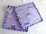Charity Potholders Teacups Purple Pink Padded Pair of Hand Made Support Animal Charity