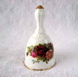Hostess Bell Royal Albert Old Country Roses England 1962-1974 Bone China - Antiques And Teacups - 1