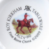 Roy Kirkham Tally Ho Breakfast Size Cup And Saucer English Hunt Scenes Bone China - Antiques And Teacups - 5