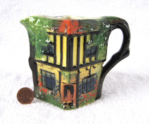 Royal Winton Pitcher Ye Olde Inne Vintage Cottage Ware 1930s Rubian Ware - Antiques And Teacups - 1
