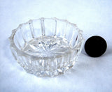 Open Salt Salt Dish Paneled Star Bottom Individual Clear 1950s USA Salt Cellar Teabag Holder - Antiques And Teacups - 3
