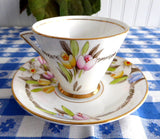Art Deco Cup And Saucer Spring Flowers Enamel Phoenix England Forester 1930s - Antiques And Teacups - 3