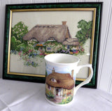 Charming Mug English Thatched Cottage And Garden English Bone China New - Antiques And Teacups - 1