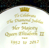 Queen Elizabeth II Diamond Jubilee Cup And Saucer English Bone China 2012 - Antiques And Teacups - 6