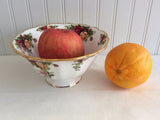 Footed Bowl Royal Albert Old Country Roses Round 1990s Pedestal 6.75 Inches